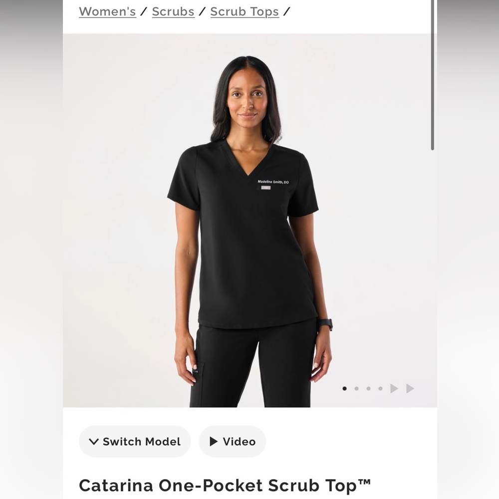 Figs NWT Catarina scrub top one pocket size XL 
Color black
